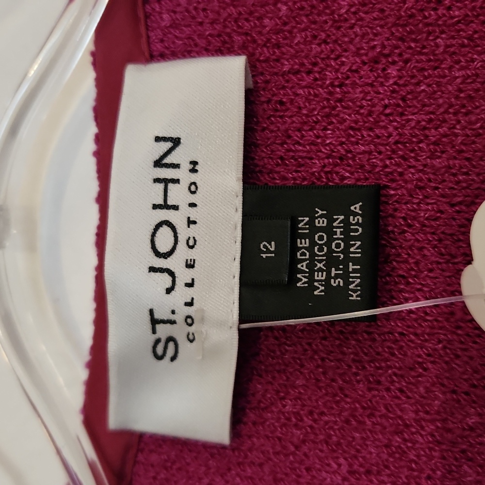 St. John collection Wool Blend Jacket Blazer Short Sleeve Womens Size 12 - Picture 3 of 7